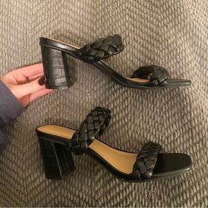 Black Braided Heels